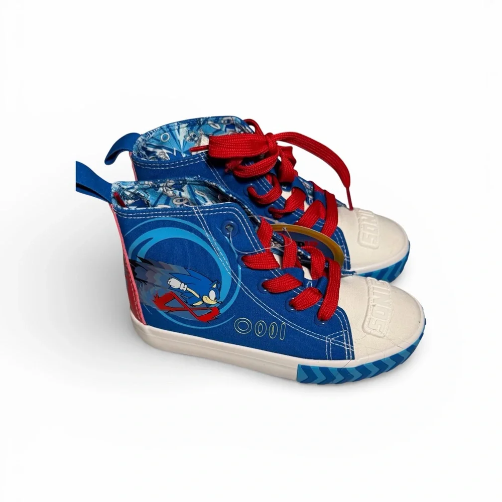 Sonic NIKELODEON BOYS Kids High-Top Sneakers - Blue and Red NWOT